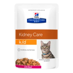 Hill’s Prescription Diet K/D Kidney Care Maaltijdzakjes – Kattenvoer – Rund 12×85 G