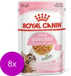 Royal Canin Kitten Sterilised Jelly – Kitten-Kattenvoer – 8 X 12×85 G