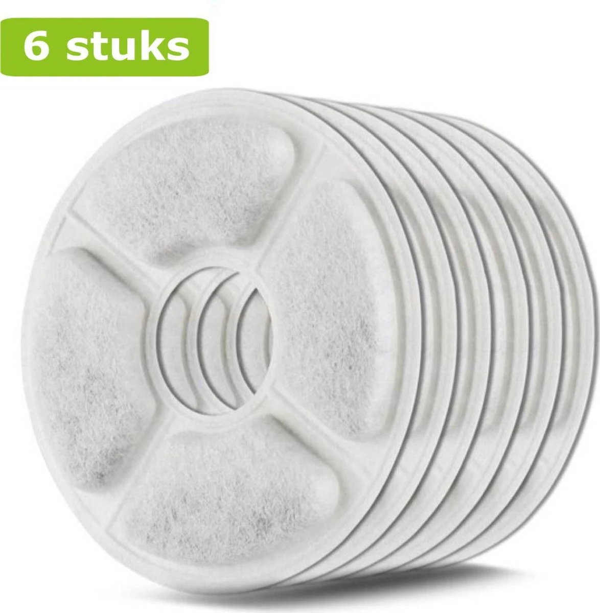 Petloverz Drinkfontein Filters – Navulling Set – 6 Stuks – Voor Katten En Honden