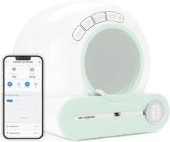 Slimme Kattenbak Zelfreinigend – Automatische Kattenbak – XXL- DER VIERBEINER®-voor Meerdere Katten【2023 Nieuwste Versie】