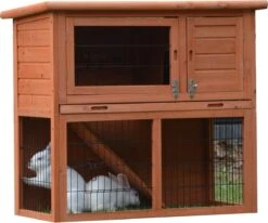 Konijnenhok Bianca – Open Bodem – 91 X 45 X 81 Cm