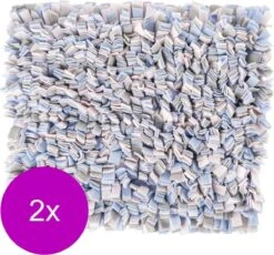 Adori Snuffelmat – Kattenspeelgoed – 2 X 50×40 Cm Roze Blauw Grijs