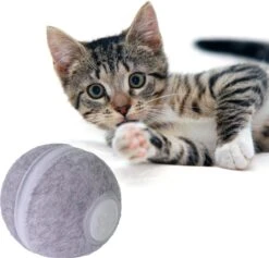 Cheerble Mini Ball – Slimme Interactieve Bal – Kattenspeeltje Intelligentie – Automatisch – Kat Speelbal – Kattenspeelgoed – USB Oplaadbaar – Grijs