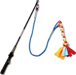 CF Pack – Hond Buitenspeelgoed Actief Behendigheid Touw Dog Flirt Pole Flirtpole Toy Tug Tease Wand Non-Bungee Cord Dog Toy For Fun Obedience Training Extandable Toy Honden Speelgoed Hondenspeelgoed Behendigheidspeelgoed