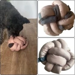 Snuffelbal Voor Honden In De Kleuren Taupe En Antraciet. Maat 1. Hersenwerk Voor Honden. MadeByShuko. Snuffelbal – Knoopbal – Speelbal – Snuffelmat – Brainwork For Dogs – Hondenpuzzel – Slowfeeder – Snuffle Ball – Honden Intelligentie Speelgoed
