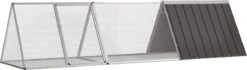 VidaXL Konijnenhok 302,5×80,5×71 Cm Gegalvaniseerd Staal Antraciet