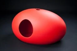SinDesign Poopoopeedo Kattenbak – Rood – Ovaal