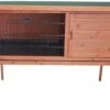 Houten Konijnenhok Met Scharnierdak – Bruin – 117x61x92 Cm