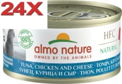 Almo Nature HFC – Kattenvoer – Tonijn, Kip & Kaas – 24x70gr
