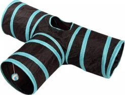 Kattentunnel | Konijnentunnel | Speeltunnel | T-splitsing | Kattenspeelgoed | Tunnel Kat | Kattenspeeltjes | Opvouwbaar