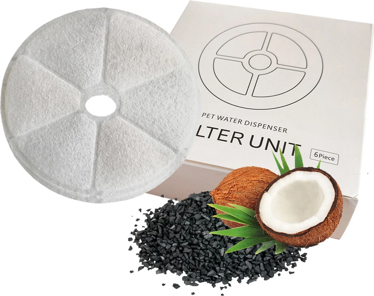 Skipoo Drinkfontein Filters – 6 Stuks Navulling Skipoo Drinkfontein – Filter Kattenfontein