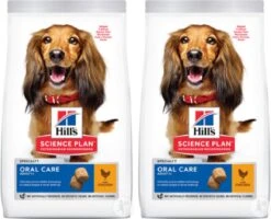 Hills 2x Hill’s – Canine Adult Medium Oral Care Kip – Hondenvoer – 12kg