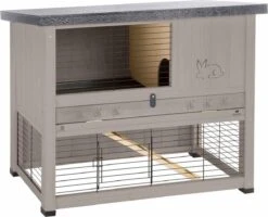 Ferplast Konijnenhok Ranch 100 Restyle 95×64.5×84.5 Cm Grijs 57090011