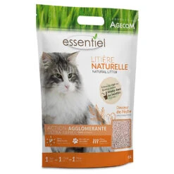 Essentiel Natural Kattenbakvulling Perzik – 2 X 6 L