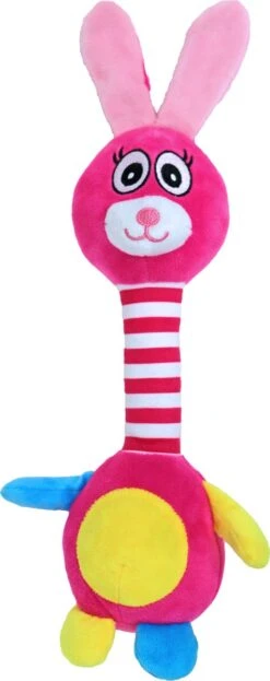 Hondenspeelgoed – Roze Pluche Konijn Met Piep – 40 Cm.