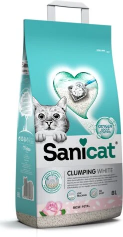 Sanicat Clumping White Rose Petal 8 Liter