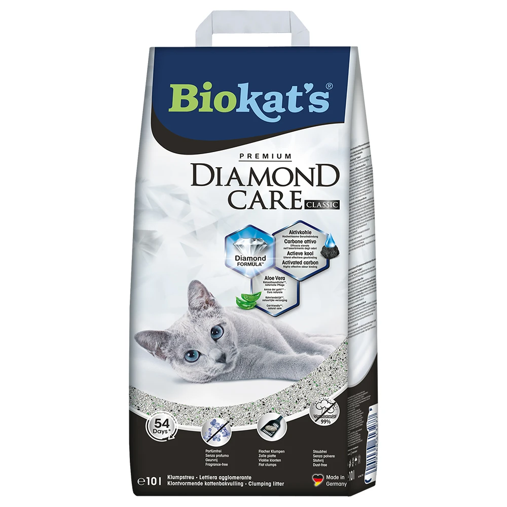 Biokat’s Diamond Care Classic Kattenbakvulling – Dubbelpak: 2 X 10 L