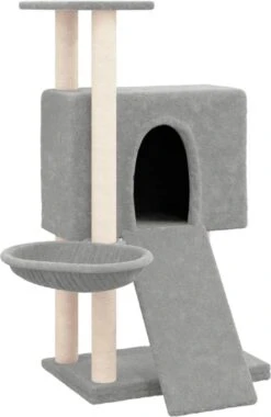 La Dolce Vita – Kattenmeubel Met Sisal Krabpalen 96 Cm Lichtgrijs