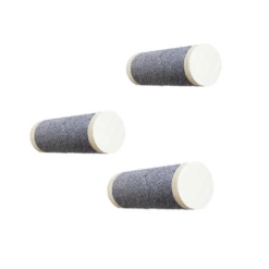 All For Paws Skywalk – Medium Step Post Playground – 3 Pack – Wandkrabpaal – 29x10x28 Cm Grijs