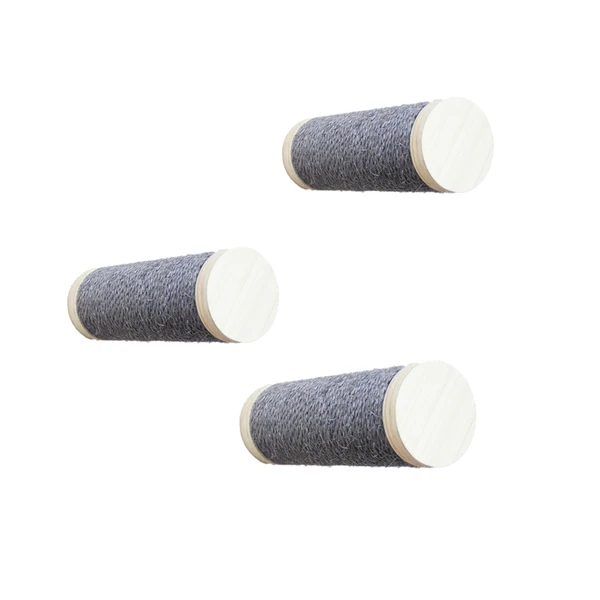 All For Paws Skywalk – Medium Step Post Playground – 3 Pack – Wandkrabpaal – 29x10x28 Cm Grijs