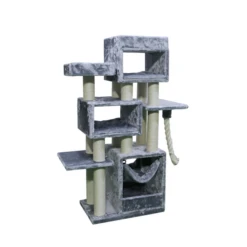 Adori Krabpaal Layla – Krabpalen – 60x40x140 Cm Grijs Wit