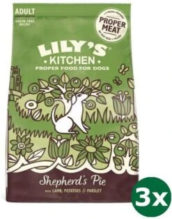 3×2,5 Kg Lily’s Kitchen Dog Adult Lamb Shepherd’s Pie Hondenvoer